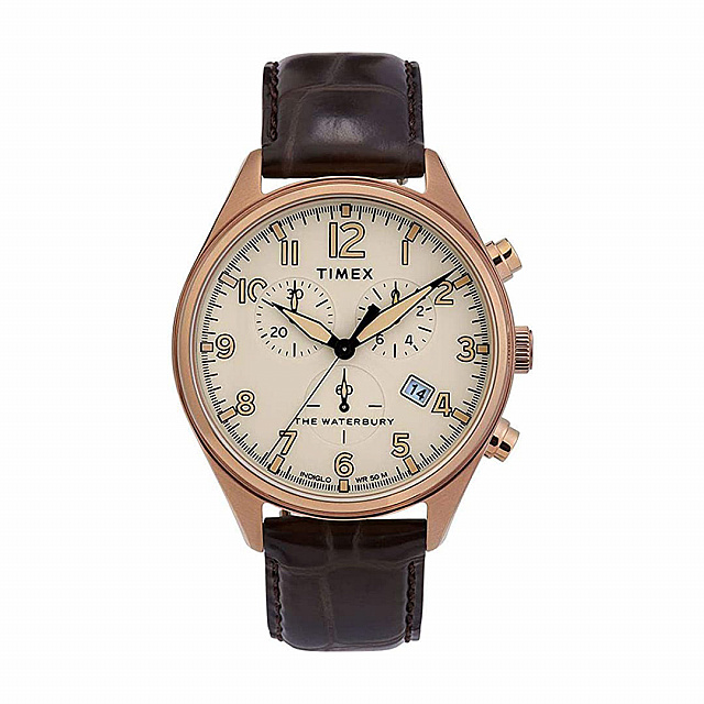 Waterbury Traditional Chronograph 42mm Leather Strap